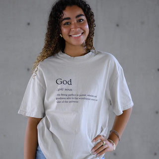 God Defined Oversized faded t-shirt