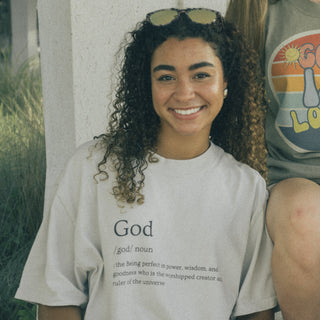 God Defined Oversized faded t-shirt