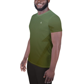 Men's Green Athletic T-shirt