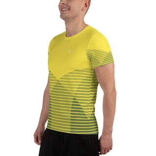 Men's Yellow Athletic T-shirt