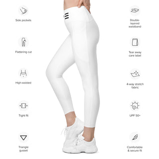 White Leggings with pockets