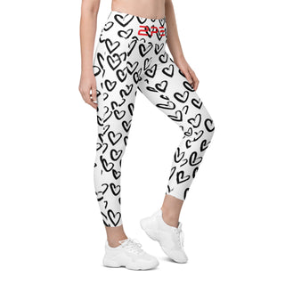 Heart Leggings with pockets