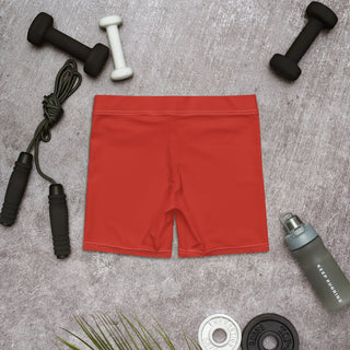 Bold Red Workout Shorts