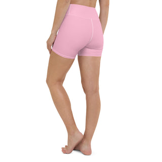 Pink High Waisted Yoga Shorts