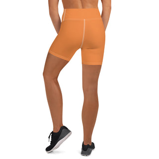 Sunset Orange High Waist Yoga Shorts