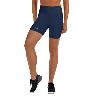 Navy High Waist Yoga Shorts