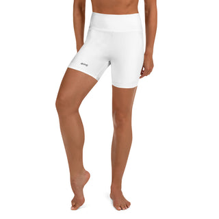 White High Waist Yoga Shorts