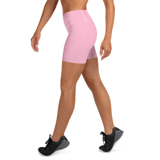 Pink High Waisted Yoga Shorts