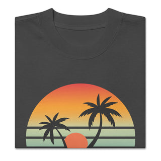 God is Love Sunset and Palms Oversized faded t-shirt