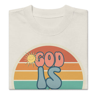 God is Love Oversized faded t-shirt