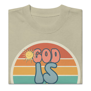 God is Love Oversized faded t-shirt